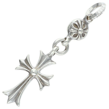 Chrome Hearts Tny CH Crs 1 Ball Tiny CH Cross Charm Silver Pendant — view 2