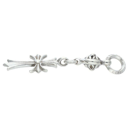 Chrome Hearts Tny CH Crs 1 Ball Tiny CH Cross Charm Silver Pendant — view 5