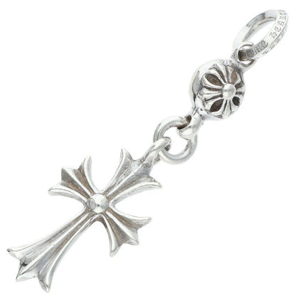 Chrome Hearts Tny CH Crs 1 Ball Tiny CH Cross Charm Silver Pendant