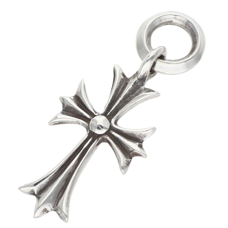 Chrome Hearts Tiny CH Cross Charm Silver Pendant