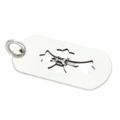 Chrome Hearts D Tag Lrg Cross Dagg Cutout Daga Silver Pendant — view 5