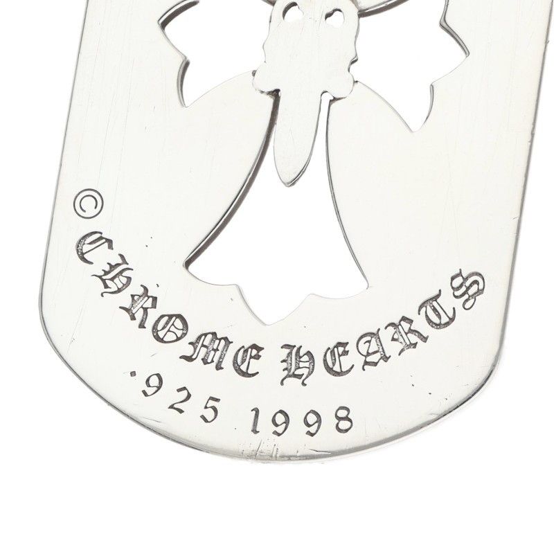 Chrome Hearts D Tag Lrg Cross Dagg Cutout Daga Silver Pendant — view 4