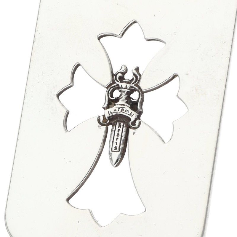 Chrome Hearts D Tag Lrg Cross Dagg Cutout Daga Silver Pendant — view 3