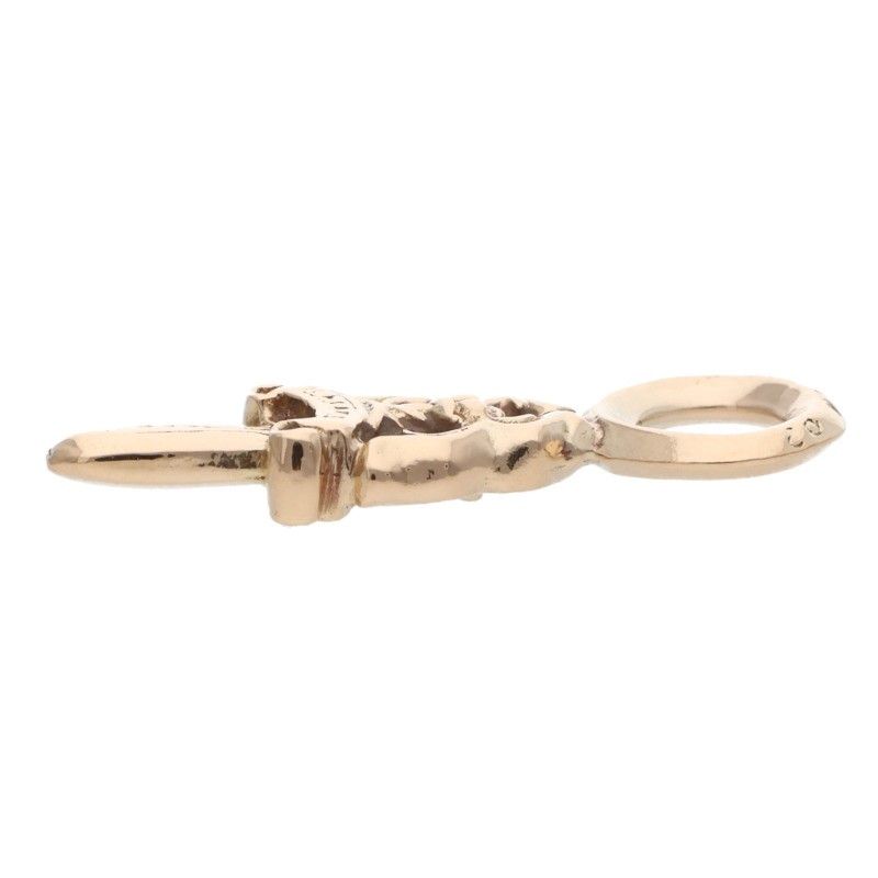 Chrome Hearts 22k Stack Dagger Charm Gold Pendant — view 5