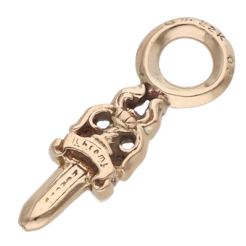 Chrome Hearts 22k Stack Dagger Charm Gold Pendant — view 2