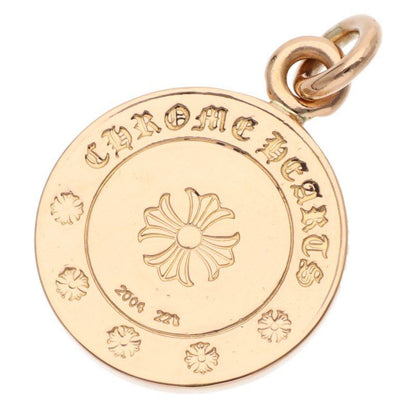 Chrome Hearts 22k Chrm Angl Mdl P D Angel Medal Charm Pave Diamond Gold Pendant — view 2