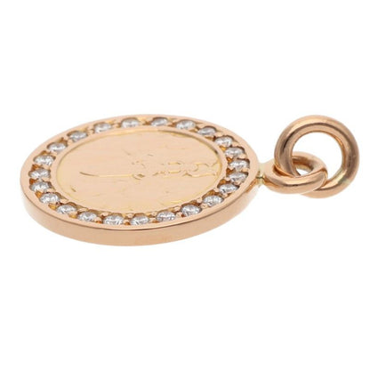 Chrome Hearts 22k Chrm Angl Mdl P D Angel Medal Charm Pave Diamond Gold Pendant — view 5