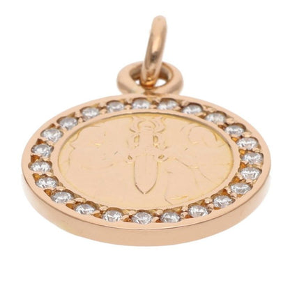 Chrome Hearts 22k Chrm Angl Mdl P D Angel Medal Charm Pave Diamond Gold Pendant — view 4