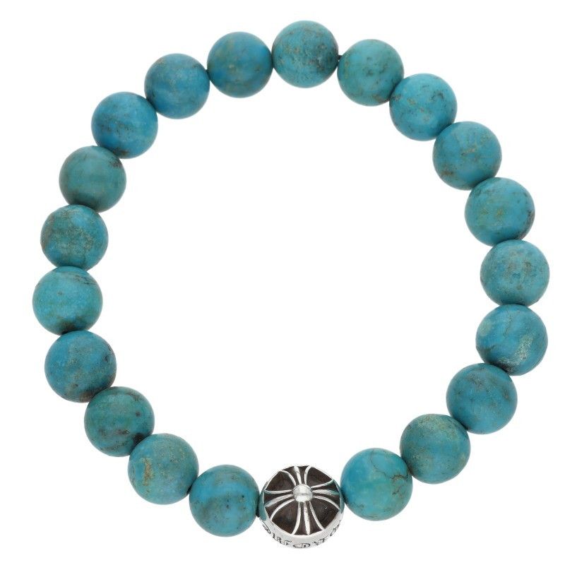 Chrome Hearts 10 Bead Bracelet 10 Turquoise