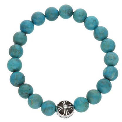 Chrome Hearts 10 Bead Bracelet 10 Turquoise