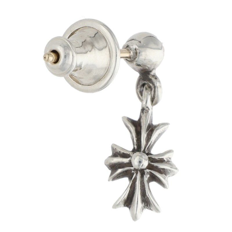 Chrome Hearts Tny CH Pls 1 Tiny Ech Plus Drop Silver Earrings — view 2