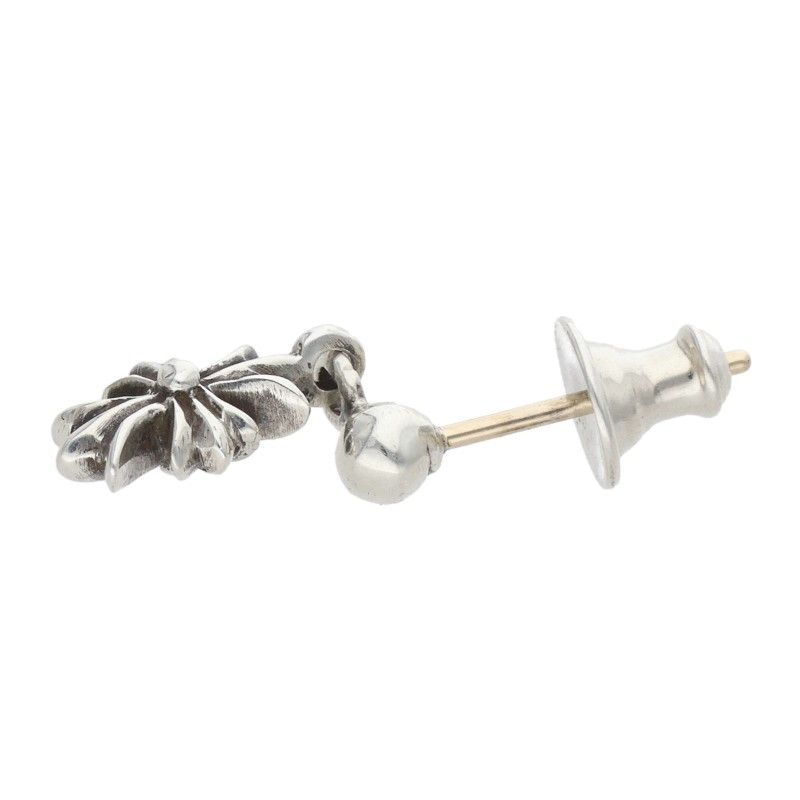 Chrome Hearts Tny CH Pls 1 Tiny Ech Plus Drop Silver Earrings — view 4