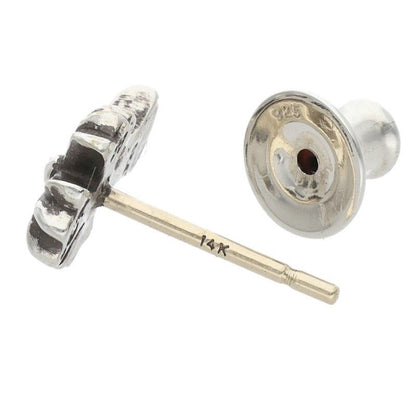 Chrome Hearts CH Crss 2 Fat CH Cross Fat Stud Silver Earrings — view 4