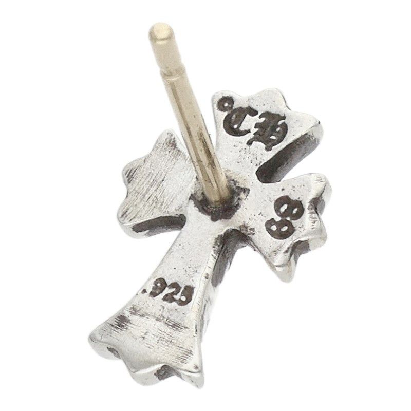 Chrome Hearts CH Crss 2 Fat CH Cross Fat Stud Silver Earrings — view 3