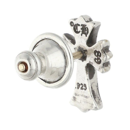 Chrome Hearts CH Crss 2 Fat CH Cross Fat Stud Silver Earrings — view 2