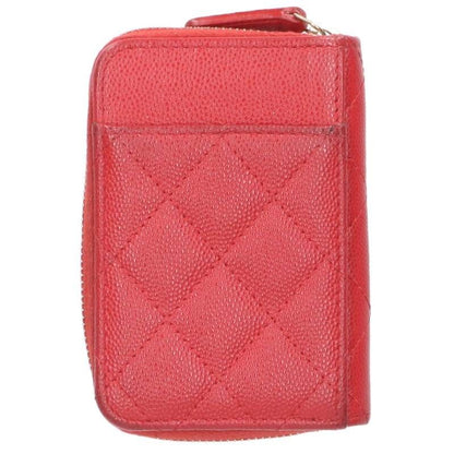 Chanel CC Logo Caviar Leather Coin Case — view 2