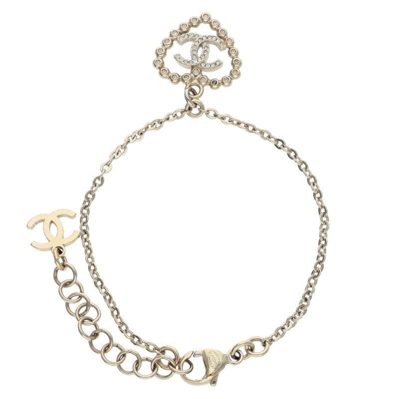Chanel Rhinestone Decoration Coco Motif Bracelet — view 2