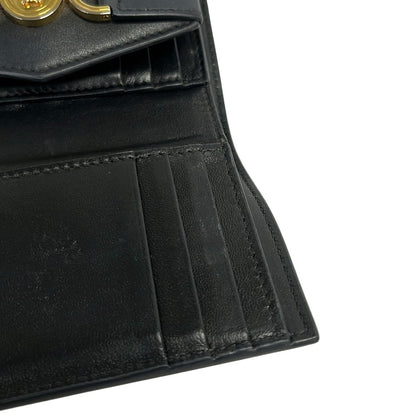 Versace Trifold Wallet Dark Navy Leather — view 8