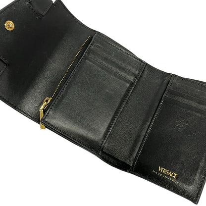 Versace Trifold Wallet Dark Navy Leather — view 3