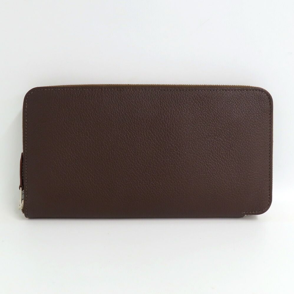 Hermes Azap Long Silk in Mocha Color Zip Around Wallet — view 2