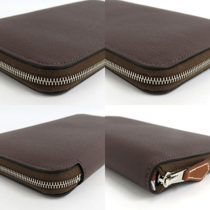 Hermes Azap Long Silk in Mocha Color Zip Around Wallet — view 9