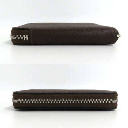 Hermes Azap Compact Silk in Mocha Color Zip Around Wallet — view 3