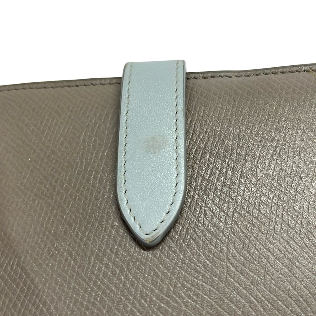 Celine Bifold Wallet Strap Pebble Mineral Leather — view 6
