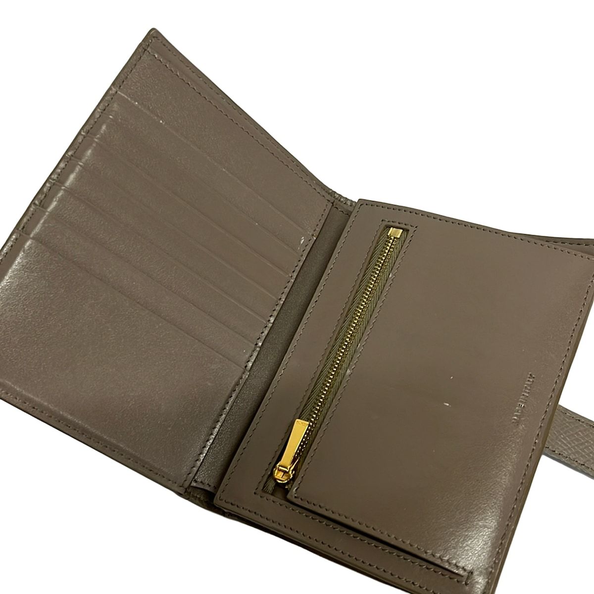 Celine Bifold Wallet Strap Pebble Mineral Leather — view 3