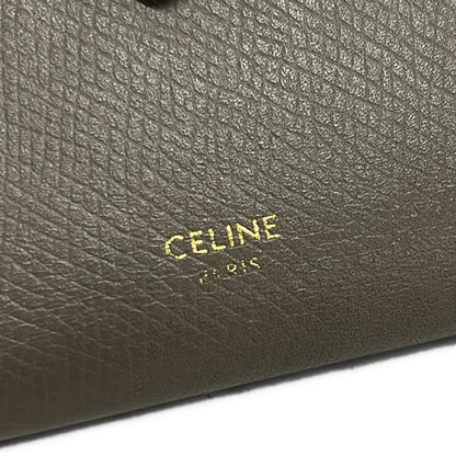 Celine Bifold Wallet Strap Pebble Mineral Leather — view 5