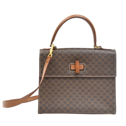 Celine 2-Way Bag Brown Leather
