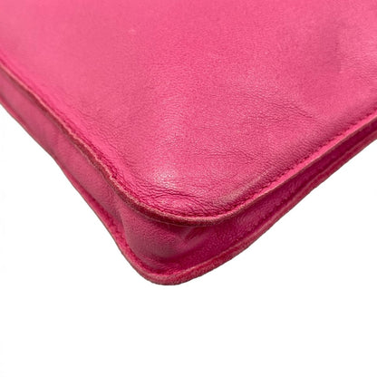 Hermes Shoulder Bag Pink Lambskin — view 6