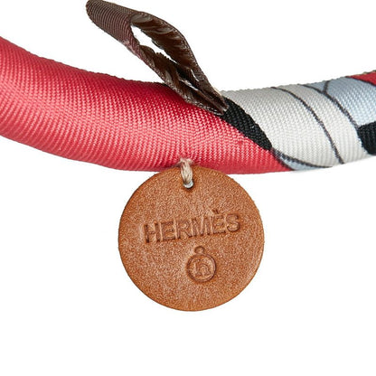 Hermes Brides de Soie Choker Necklace Pink Multicolor Silk — view 4