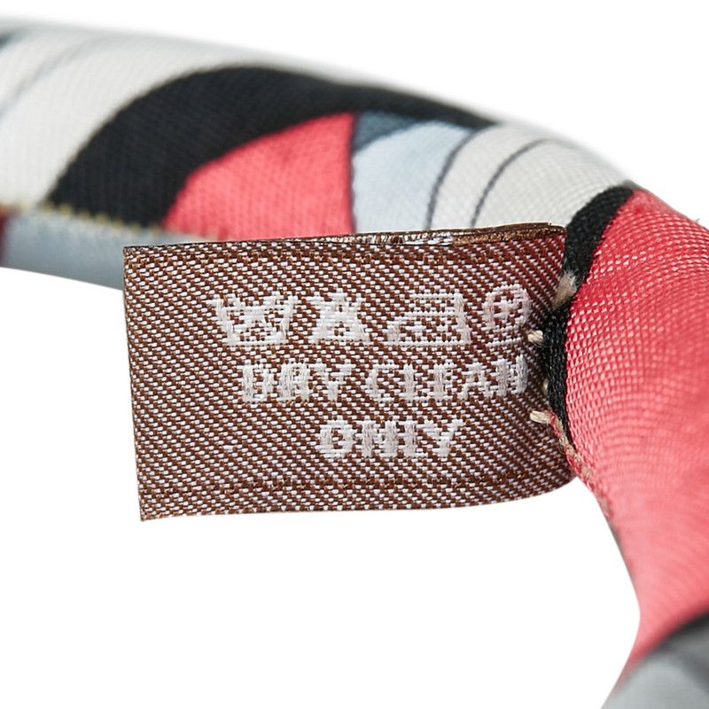 Hermes Brides de Soie Choker Necklace Pink Multicolor Silk — view 6