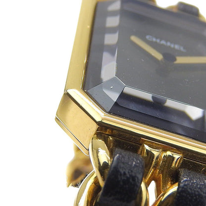 Chanel Premier L Gold Plated Leather Kuo Analog Display Black Dial Watch — view 6