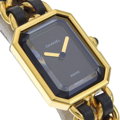 Chanel Premier L Gold Plated Leather Kuo Analog Display Black Dial Watch — view 3