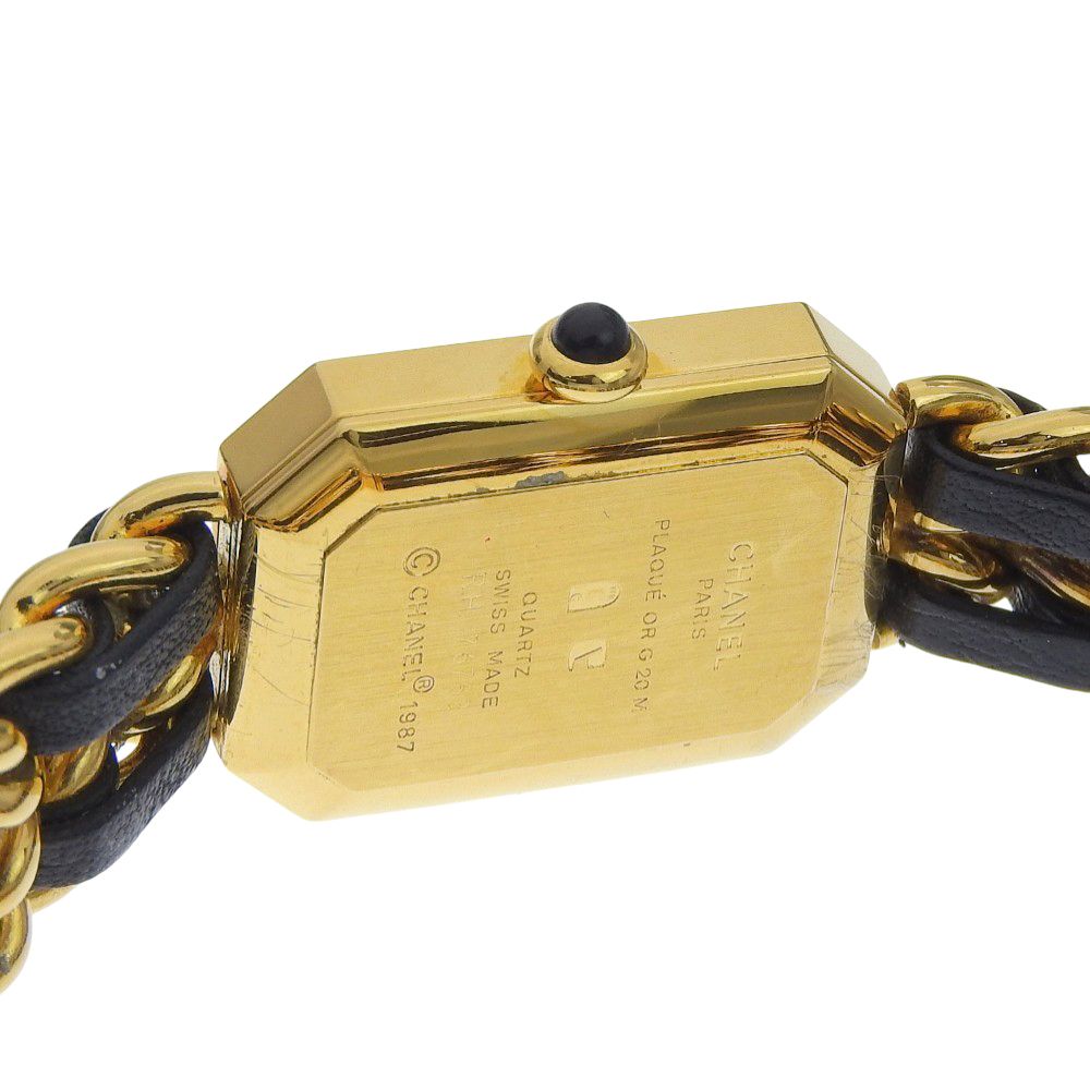 Chanel Premier L Gold Plated Leather Kuo Analog Display Black Dial Watch — view 5