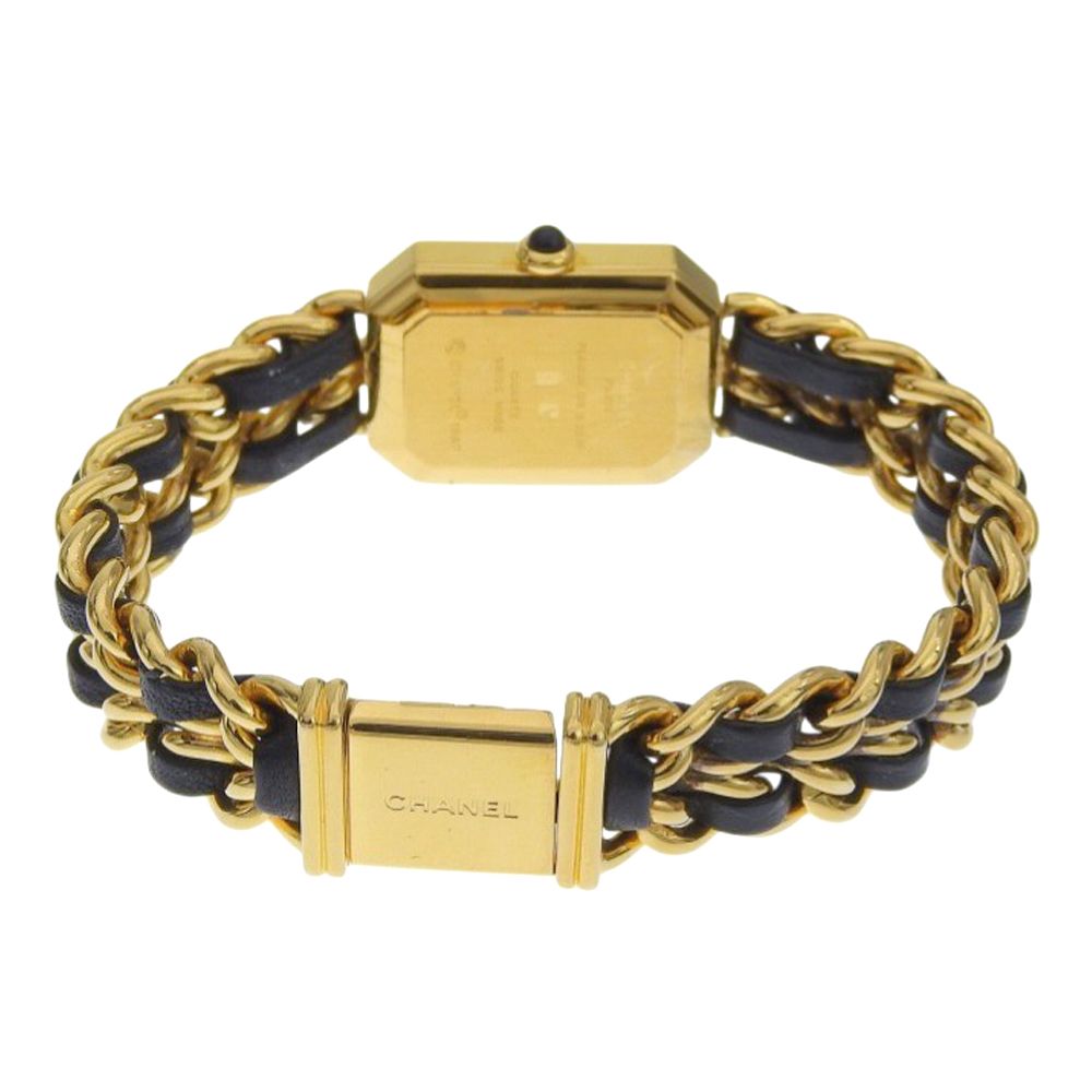 Chanel Premier L Gold Plated Leather Kuo Analog Display Black Dial Watch — view 4