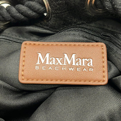 Max Mara Shoulder Bag Marozo Black Beachwear Drawstring — view 9
