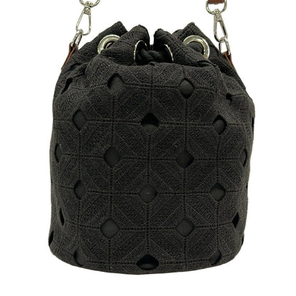 Max Mara Shoulder Bag Marozo Black Beachwear Drawstring — view 3