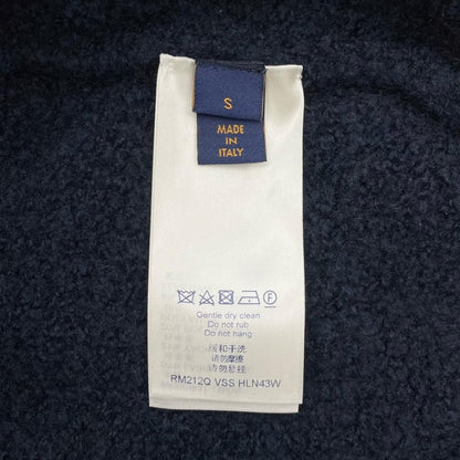Louis Vuitton Sweater Intarsiacle Neck Knit Vss S LV Logo Navy — view 8