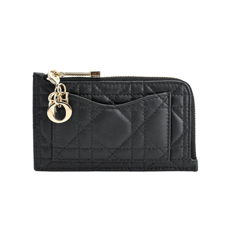Dior Card Case Lady Dior Cosmos Zip Holder