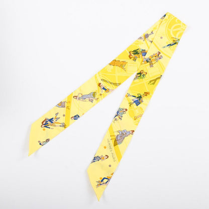 Hermes Scarf Twilly Scarves Yellow — view 2