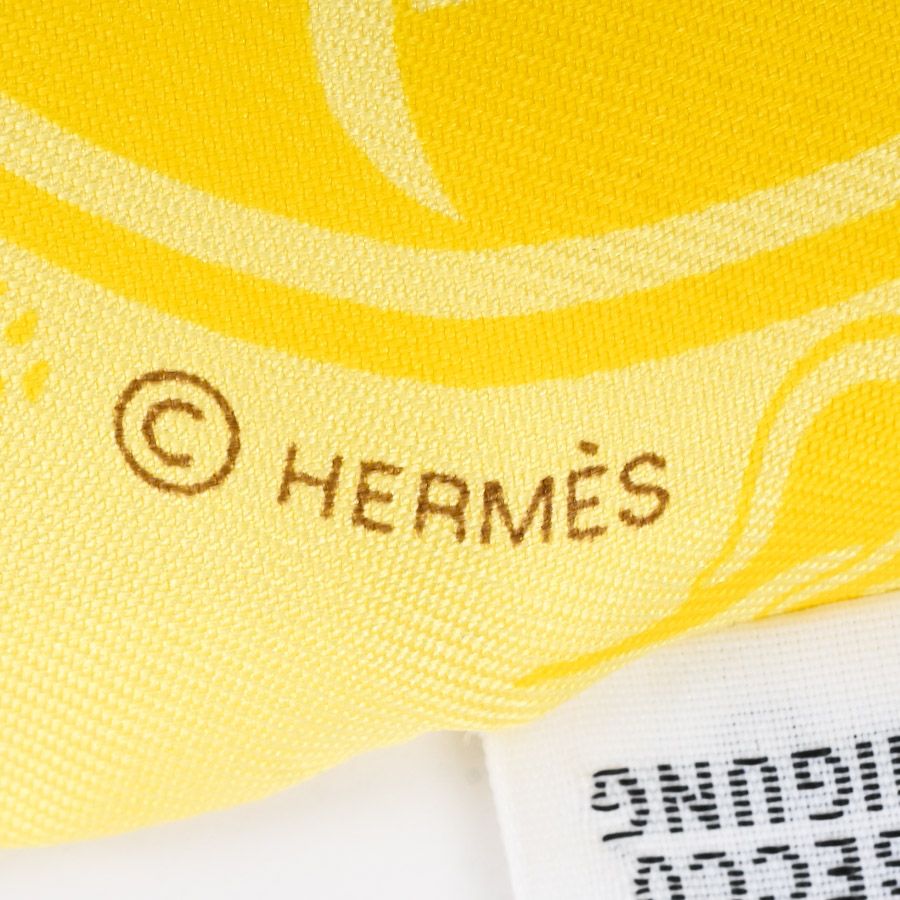 Hermes Scarf Twilly Scarves Yellow — view 4