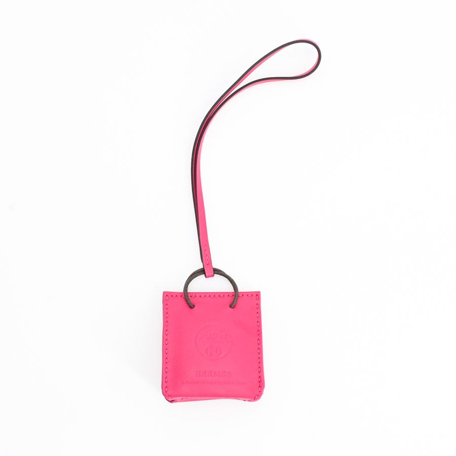 Hermes Charm Sac Orange Keychain — view 2