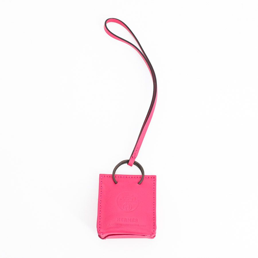 Hermes Charm Sac Orange Keychain — view 4