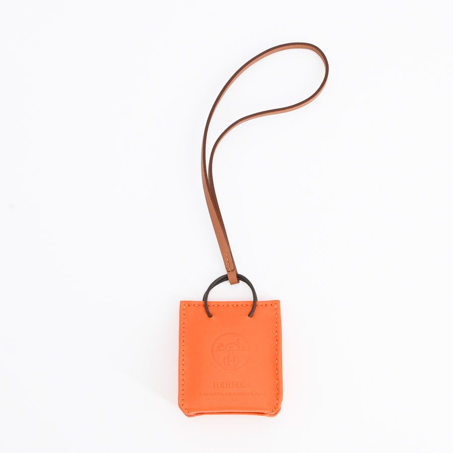Hermes Charm Sac Orange Keychain — view 4