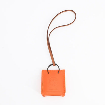 Hermes Charm Sac Orange Keychain — view 4
