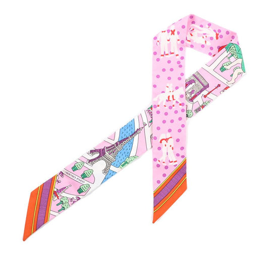 Hermes Scarf Twilly Scarves Pink