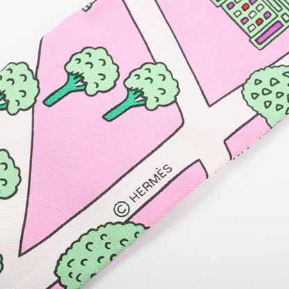 Hermes Scarf Twilly Scarves Pink — view 4