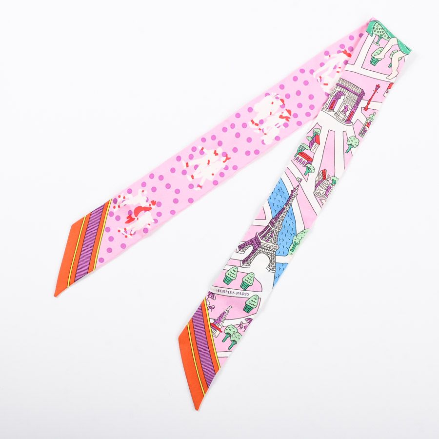 Hermes Scarf Twilly Scarves Pink — view 2